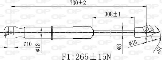 Open Parts GSR6463.01 - Gas Spring, bonnet car-mod.net