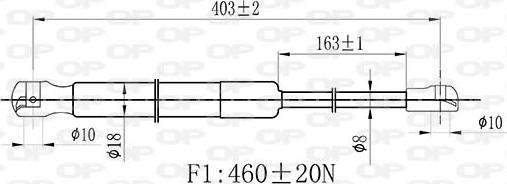 Open Parts GSR6462.10 - Gas Spring, bonnet car-mod.net