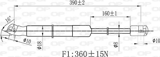 Open Parts GSR6467.00 - Gas Spring, bonnet car-mod.net