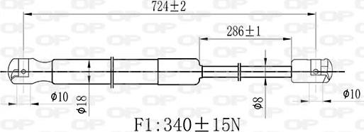 Open Parts GSR6528.01 - Gas Spring, bonnet car-mod.net