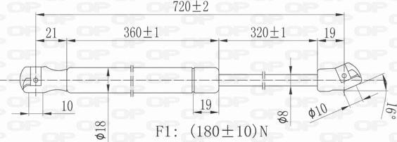 Open Parts GSR6045.00 - Gas Spring, bonnet car-mod.net