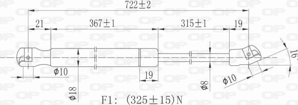 Open Parts GSR6064.00 - Gas Spring, bonnet car-mod.net