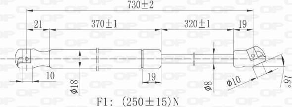 Open Parts GSR6075.00 - Gas Spring, bonnet car-mod.net