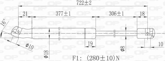 Open Parts GSR6138.00 - Gas Spring, bonnet car-mod.net