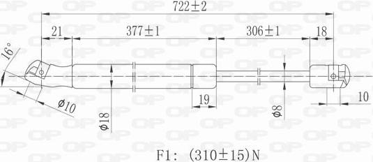 Open Parts GSR6266.00 - Gas Spring, bonnet car-mod.net