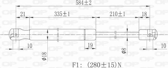 Open Parts GSR6207.01 - Gas Spring, bonnet car-mod.net
