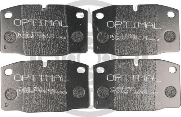 Optimal 9565 - Brake Pad Set, disc brake car-mod.net