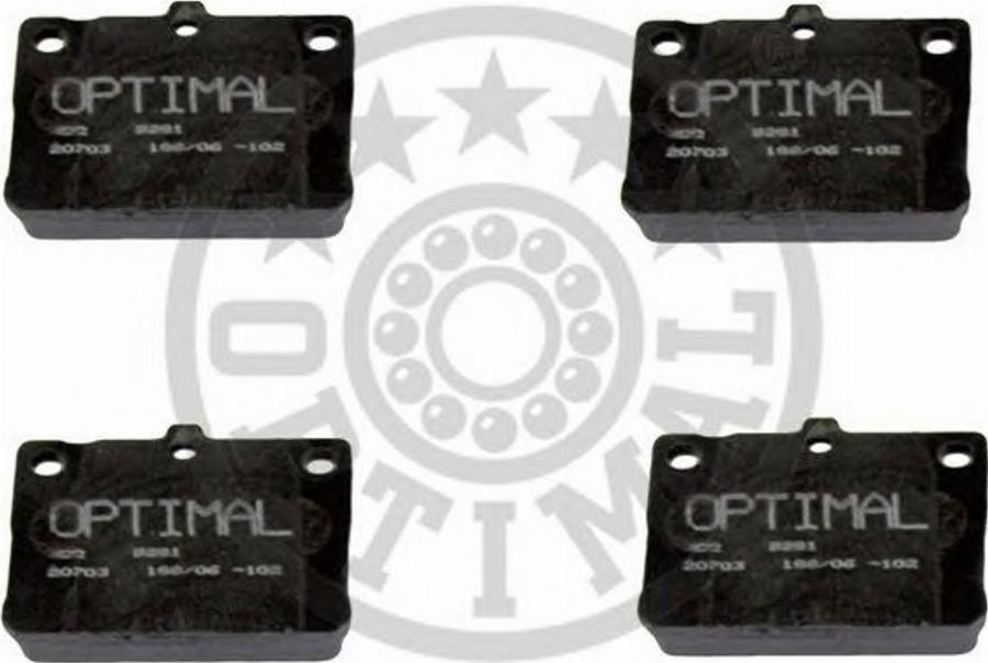Optimal 9281 - Brake Pad Set, disc brake car-mod.net