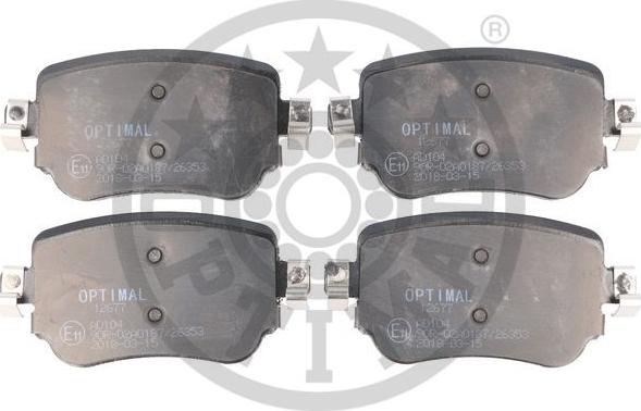 Optimal 12677 - Brake Pad Set, disc brake car-mod.net