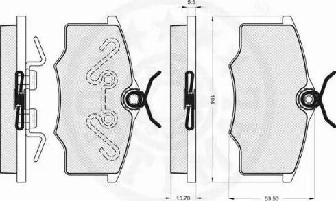 Optimal 12070 - Brake Pad Set, disc brake car-mod.net