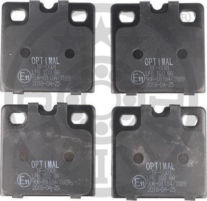 OPTIMAL BF-0001 - Brake Pad Set, disc parking brake car-mod.net