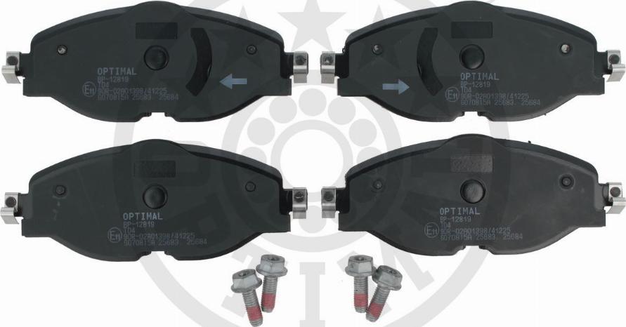 Optimal BP-12819 - Brake Pad Set, disc brake car-mod.net