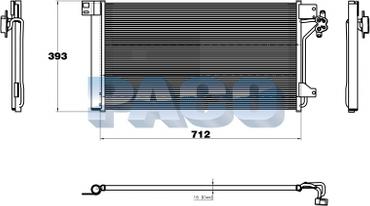PACO 5P5840 - Condenser, air conditioning car-mod.net