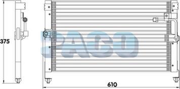PACO CL3883 - Condenser, air conditioning car-mod.net
