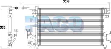 PACO CL3820 - Condenser, air conditioning car-mod.net