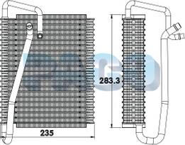 PACO EL5148 - Evaporator, air conditioning car-mod.net
