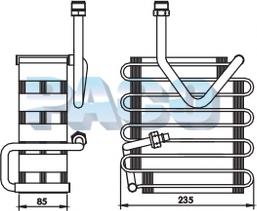 PACO EL1165 - Evaporator, air conditioning car-mod.net