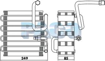 PACO EL1167 - Evaporator, air conditioning car-mod.net