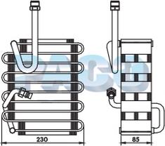 PACO EL1325 - Evaporator, air conditioning car-mod.net