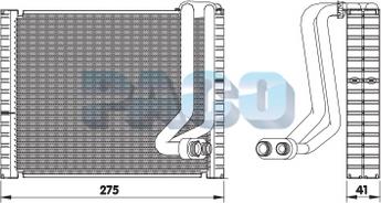 PACO EL3083 - Evaporator, air conditioning car-mod.net