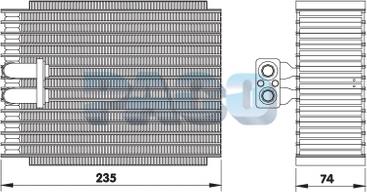 PACO EL7106 - Evaporator, air conditioning car-mod.net