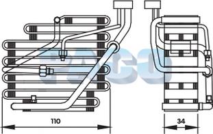 PACO ER-1090 - Evaporator, air conditioning car-mod.net