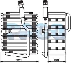 PACO ER1043 - Evaporator, air conditioning car-mod.net