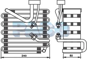 PACO ER1165 - Evaporator, air conditioning car-mod.net