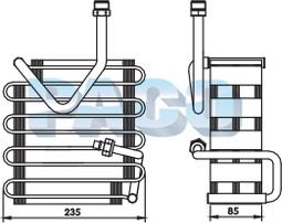 PACO ER1166 - Evaporator, air conditioning car-mod.net