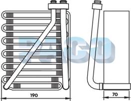 PACO ER1162 - Evaporator, air conditioning car-mod.net