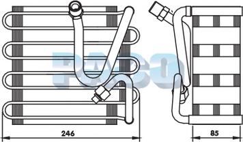 PACO ER1167 - Evaporator, air conditioning car-mod.net