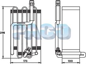 PACO ER1241 - Evaporator, air conditioning car-mod.net