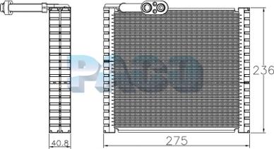 PACO ER-3258 - Evaporator, air conditioning car-mod.net