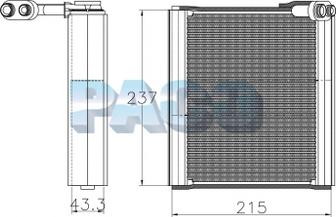 PACO ER3203 - Evaporator, air conditioning car-mod.net