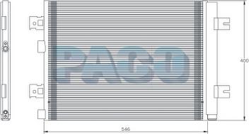 PACO MP5361 - Condenser, air conditioning car-mod.net