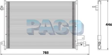 PACO PL3423 - Condenser, air conditioning car-mod.net