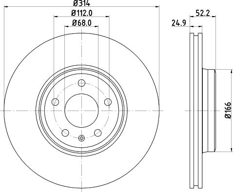 Pagid 54599 - Brake Disc car-mod.net