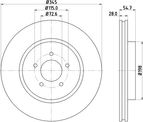 Pagid 54771 - Brake Disc car-mod.net