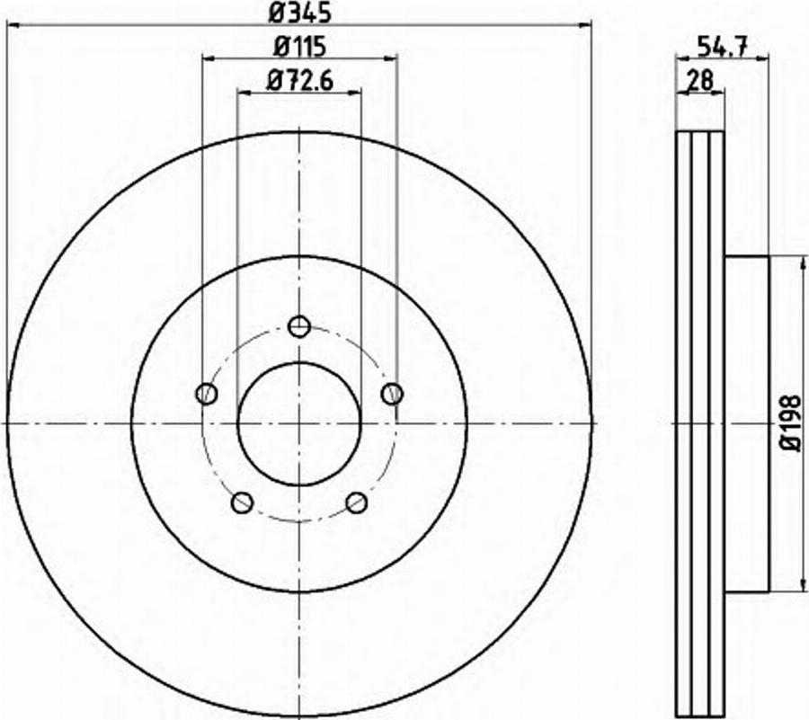 Pagid 54771PRO - Brake Disc car-mod.net