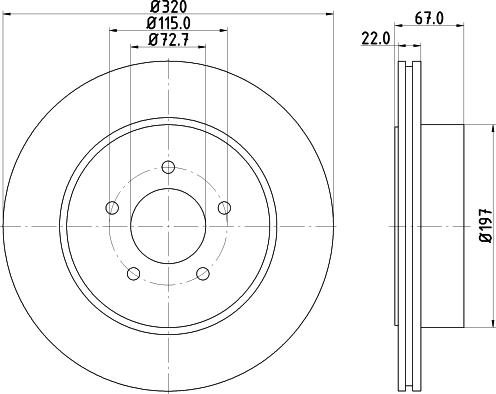 Pagid 54772 - Brake Disc car-mod.net