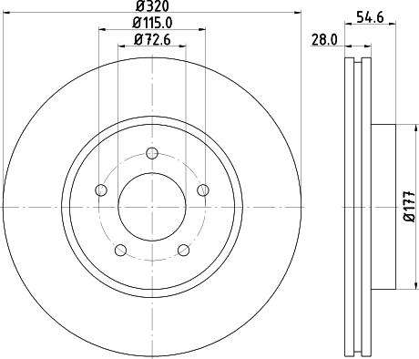 Pagid 55354 - Brake Disc car-mod.net