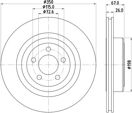 Pagid 55355 - Brake Disc car-mod.net