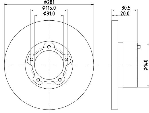 Pagid 53906 - Brake Disc car-mod.net