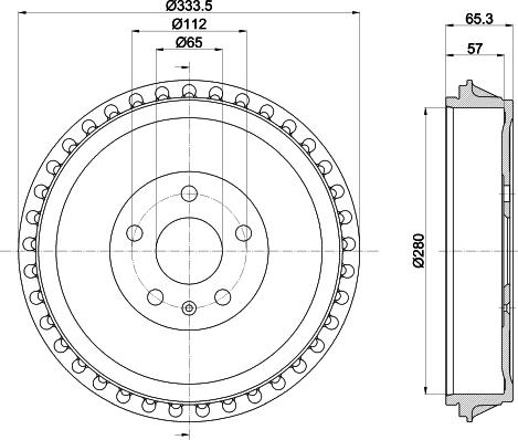 Pagid 61493 - Brake Drum car-mod.net