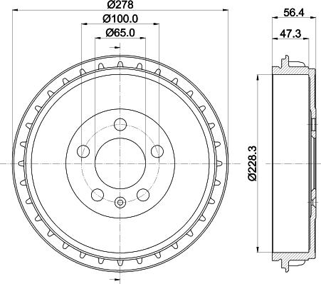 Pagid 61466 - Brake Drum car-mod.net