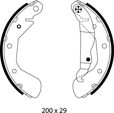 Pagid Q1125 - Drum Brake Shoe Set car-mod.net
