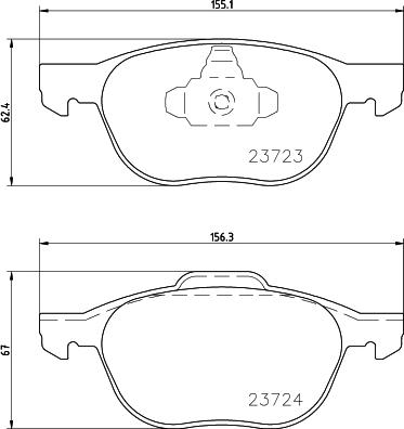 4U Autoparts 22702FR - Brake Pad Set, disc brake car-mod.net