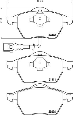 Pagid T1154 - Brake Pad Set, disc brake car-mod.net