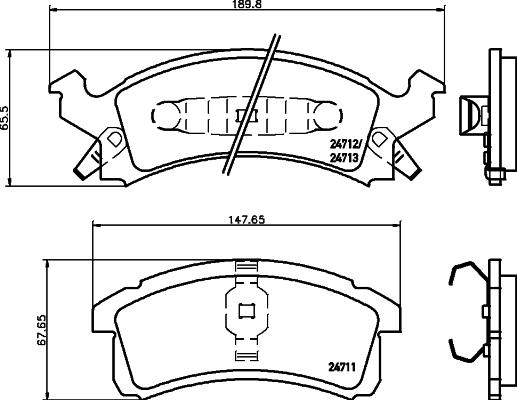 Pagid T1810 - Brake Pad Set, disc brake car-mod.net