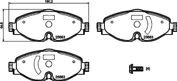 Pagid T2502 - Brake Pad Set, disc brake car-mod.net